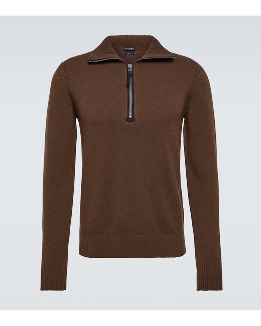 Tom Ford Wool-blend half-zip sweater