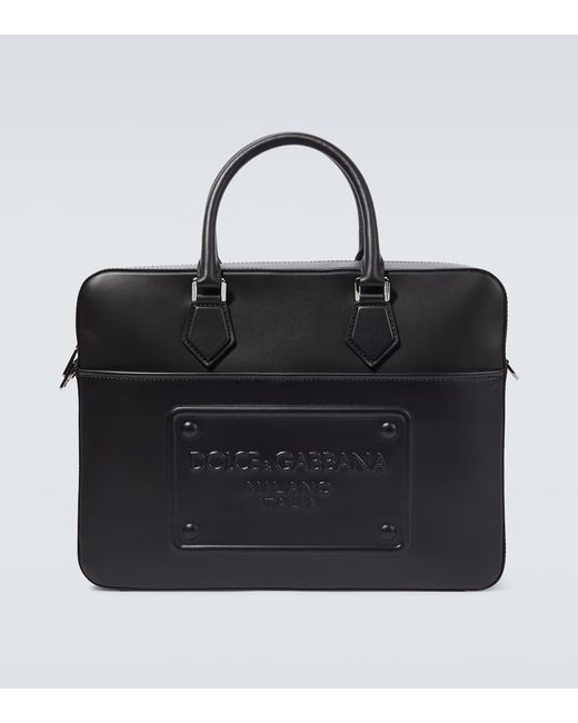 Dolce & Gabbana Embossed leather briefcase