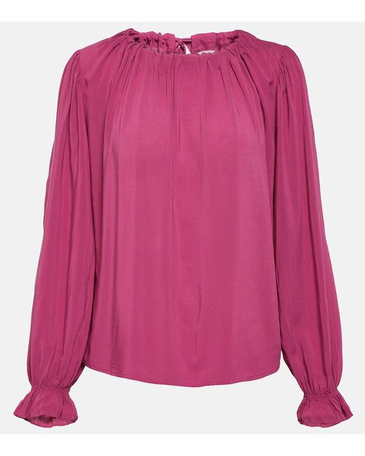 Velvet Bristol challis blouse