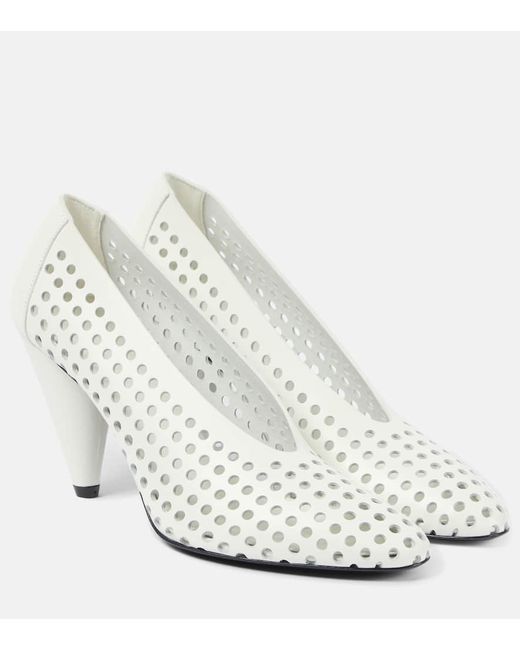 Proenza Schouler Perforated Cone leather pumps