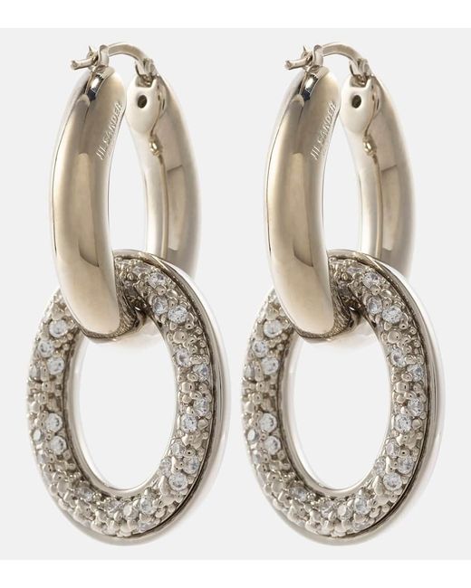Jil Sander Embellished drop earrings