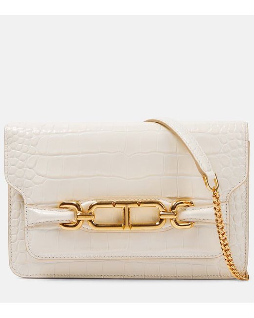 Tom Ford Whitney Small croc-effect leather shoulder bag