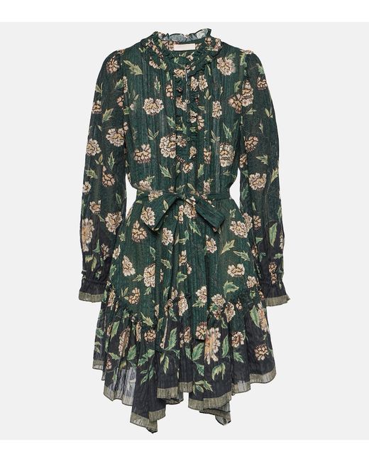 Ulla Johnson Anais floral cotton-blend minidress