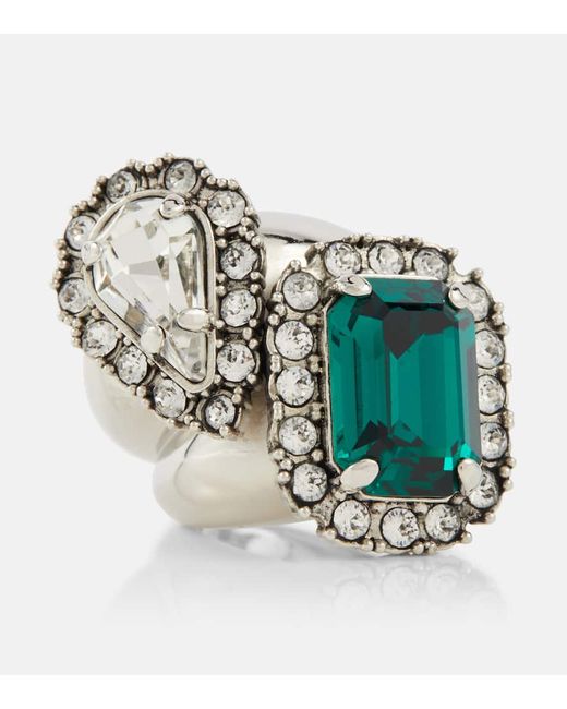 Saint Laurent You Me crystal-embellished ring