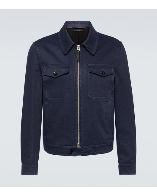 Tom Ford Cotton and linen blouson jacket