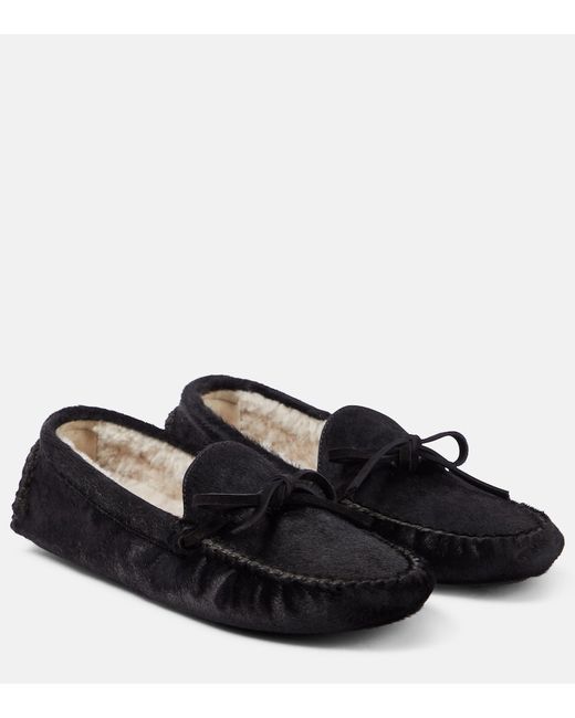 The Row Lucca calf hair moccasins