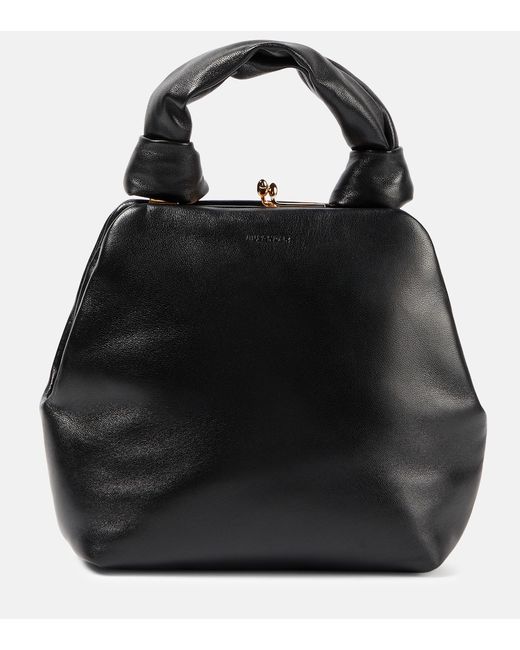 Jil Sander Goji Square Small leather tote bag