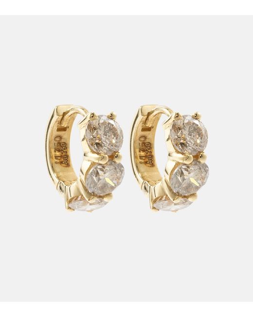 Ileana Makri Huggie 18kt hoop earrings with diamonds