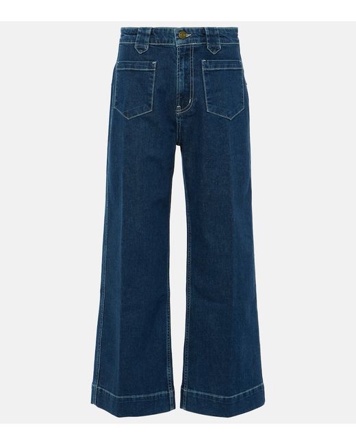 Frame High-rise cropped straight jeans