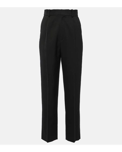 Victoria Beckham High-rise wool-blend straight pants