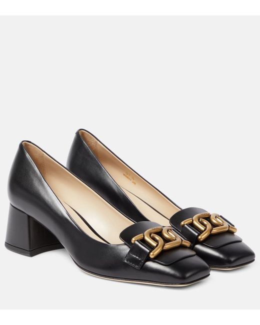 Tod's Logo leather pumps