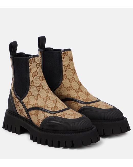 Gucci GG canvas Chelsea boots