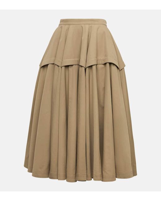 Bottega Veneta Cotton-blend midi skirt