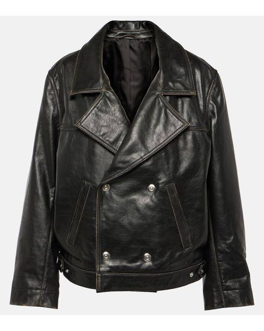 Victoria Beckham Oversized leather jacket