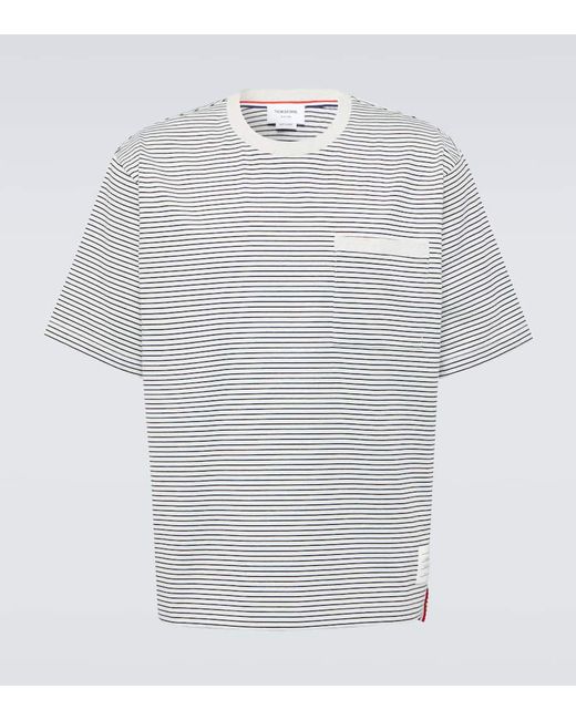 Thom Browne Striped cotton jersey T-shirt