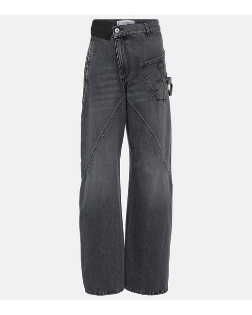 J.W.Anderson Twisted high-rise straight jeans
