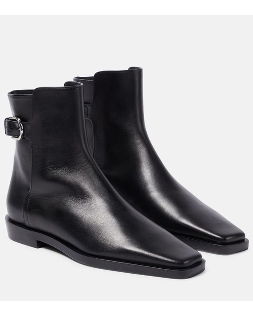 Totême The Belted leather ankle boots