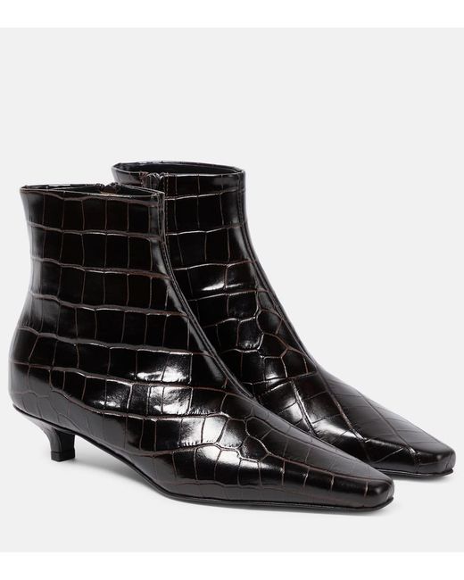 Totême The Slim leather ankle boots