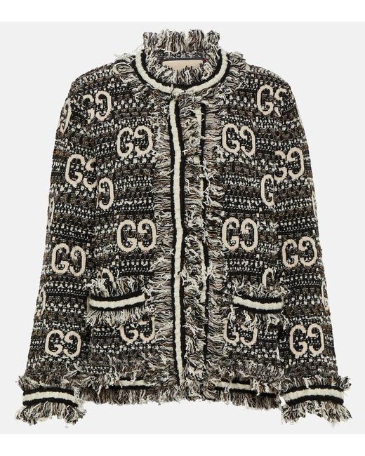 Gucci GG bouclé and lamé jacket