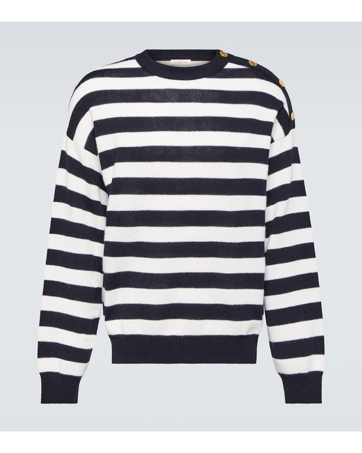 Valentino Striped cotton and wool sweater