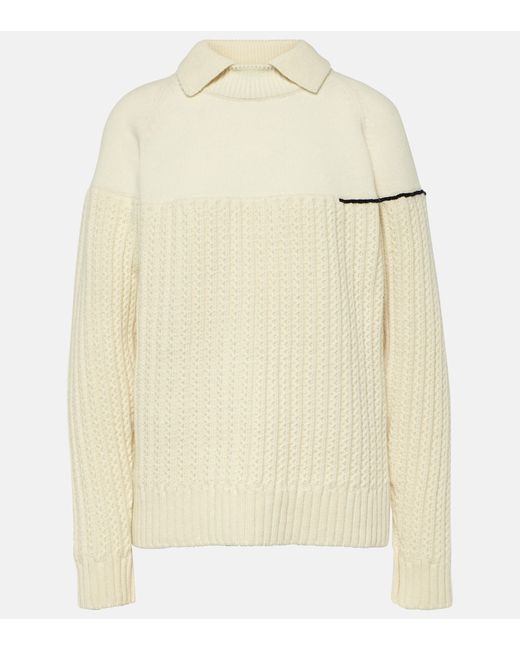 Victoria Beckham Double-collar wool sweater