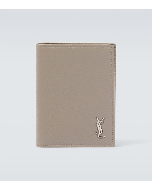 Saint Laurent Tiny Cassandre leather bifold wallet