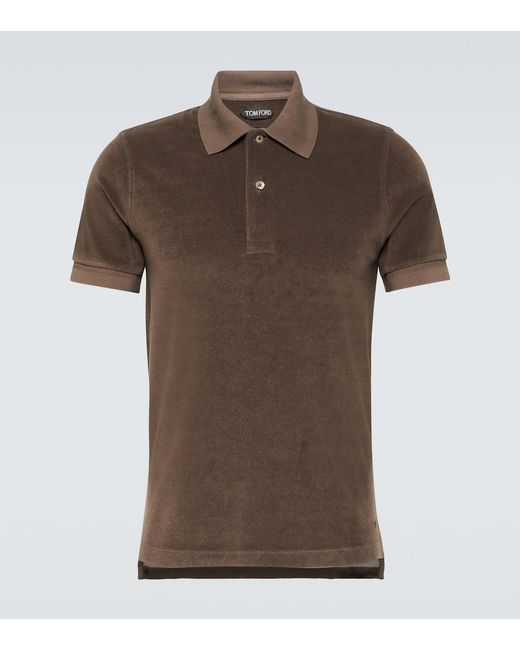 Tom Ford Towelling cotton-blend polo shirt