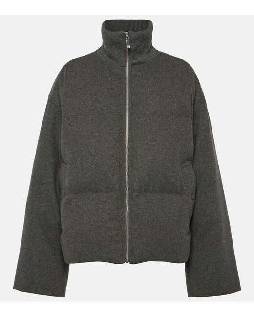 Totême Wool-blend flannel puffer jacket
