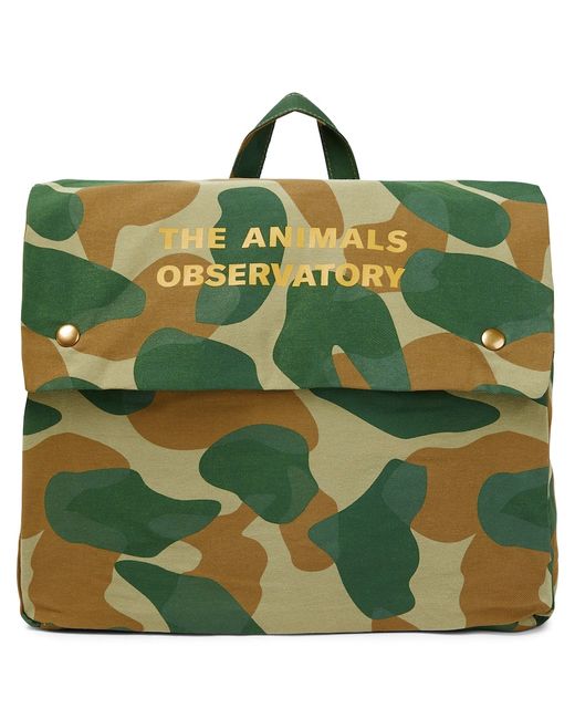 The Animals Observatory Printed cotton twill backpack