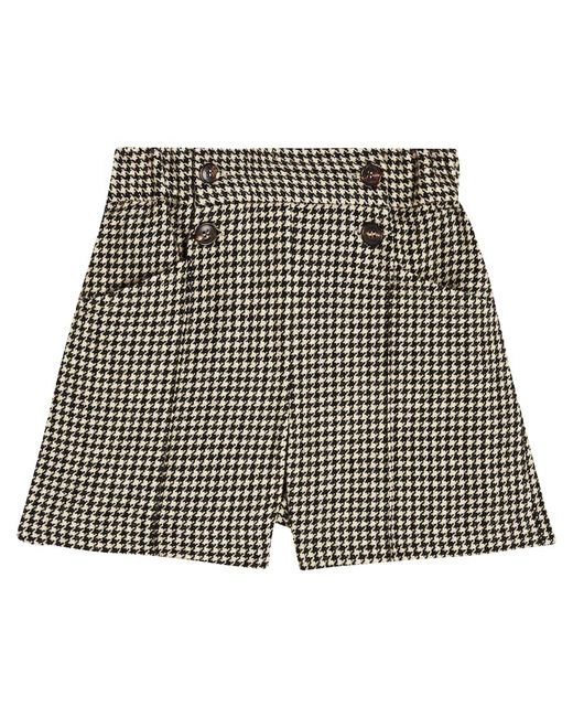 Bonpoint Diplome houndstooth wool-blend shorts