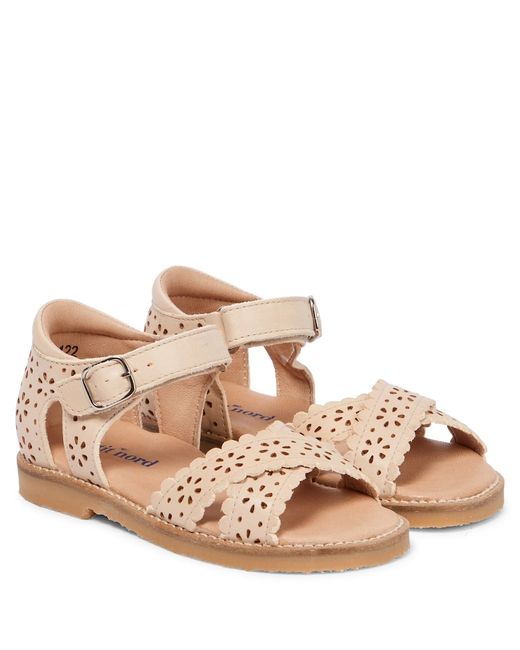Petit Nord Scalloped leather sandals