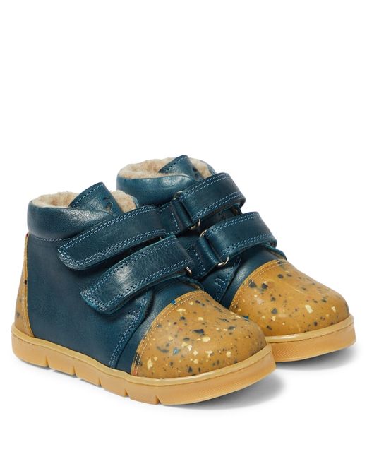 Petit Nord Shearling-lined leather sneakers