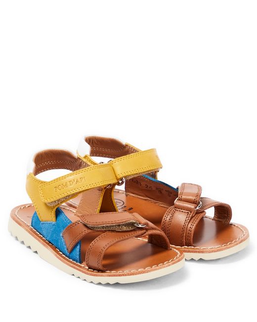 Pom D'Api Waff Jimy suede and leather sandals
