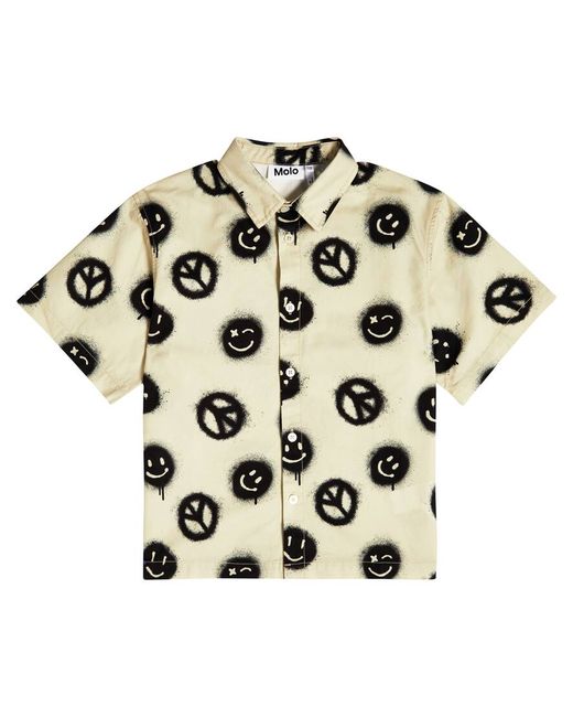 Molo Printed cotton bowling shirt