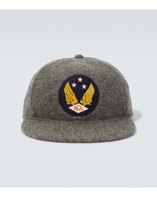 Rrl Patched wool-blend baseball cap