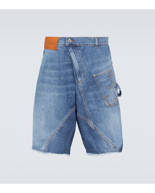 J.W.Anderson Twisted low-rise denim shorts