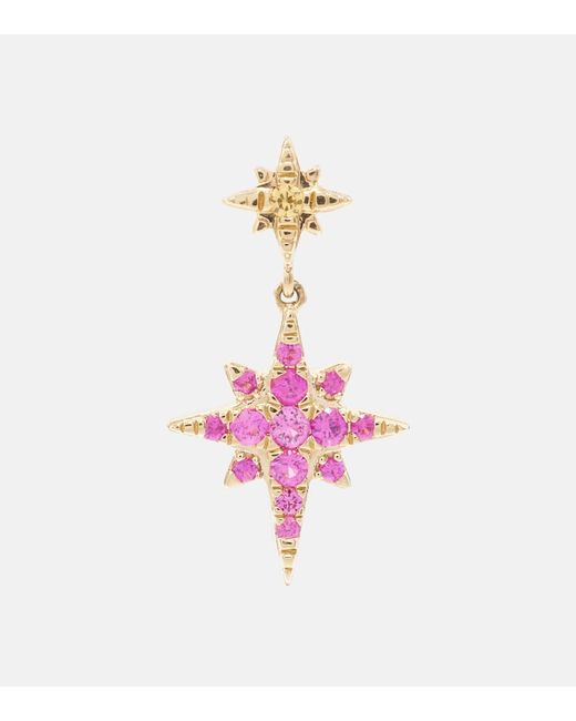 Roxanne First Sunset Star 14kt single earring with sapphires