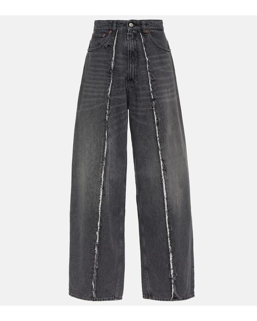 Mm6 Maison Margiela Distressed wide-leg jeans