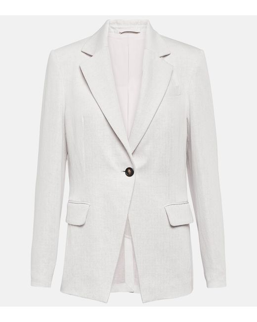 Brunello Cucinelli Cotton and linen blazer