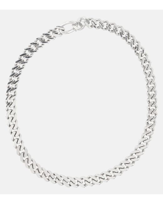 Rainbow K Link 14kt white gold necklace with diamonds
