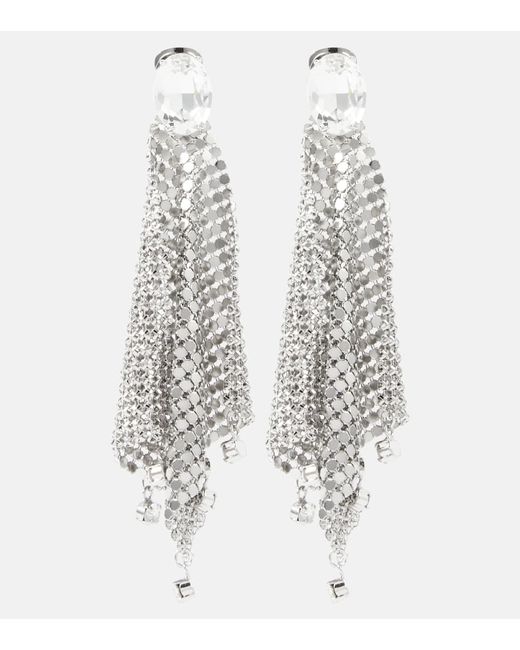 Rabanne Crystal-embellished chainmail earrings