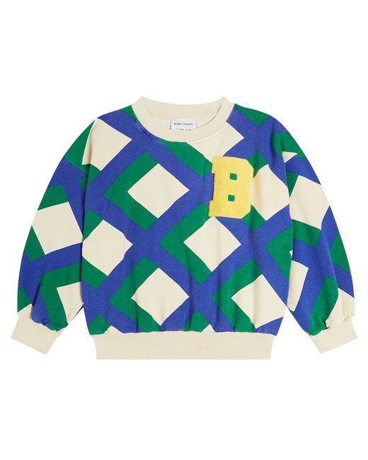 Bobo House Giant Check cotton jersey sweatshirt