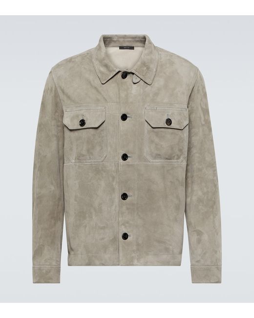 Tom Ford Single-breasted suede overshirt