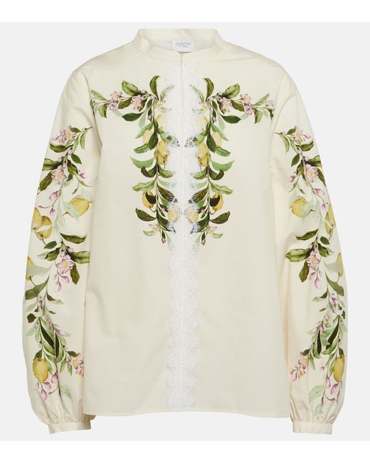 Giambattista Valli Embroidered cotton blouse