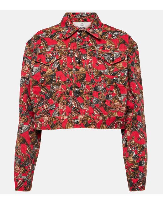 Vivienne Westwood Printed cropped denim jacket