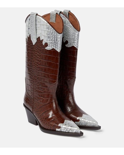 Paris Texas Leather cowboy boots