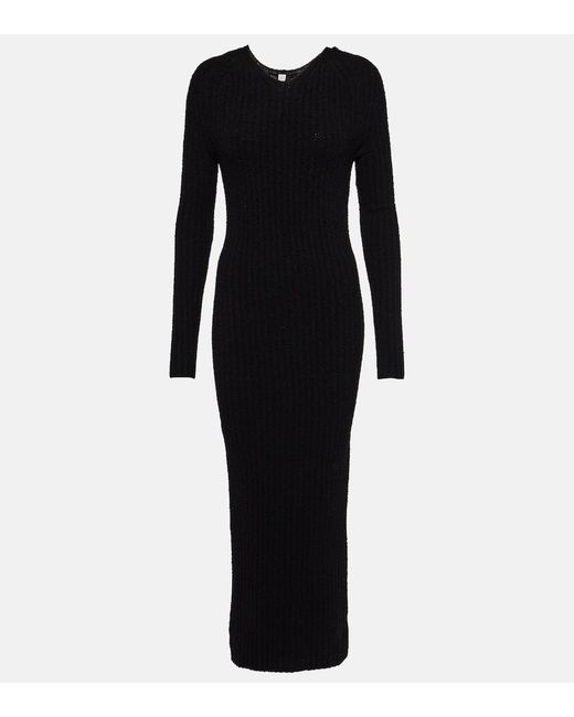 Totême Ribbed-knit wool-blend maxi dress