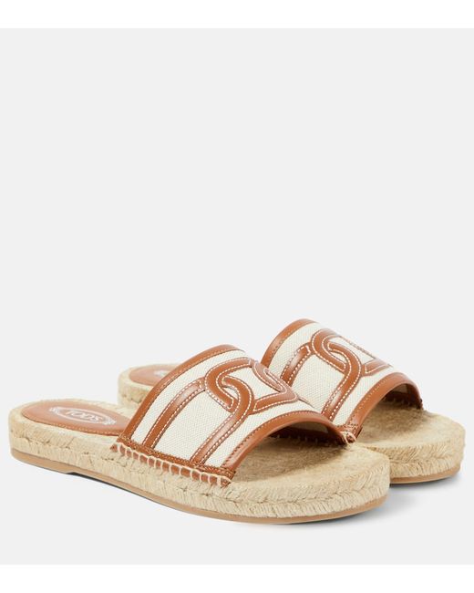 Tod's Leather-trimmed sandals