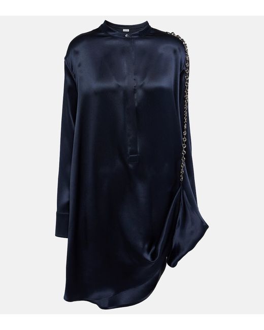Loewe Chain-detail silk shirt dress