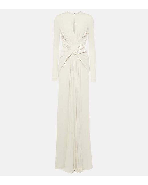 Elie Saab Gathered cutout jersey gown